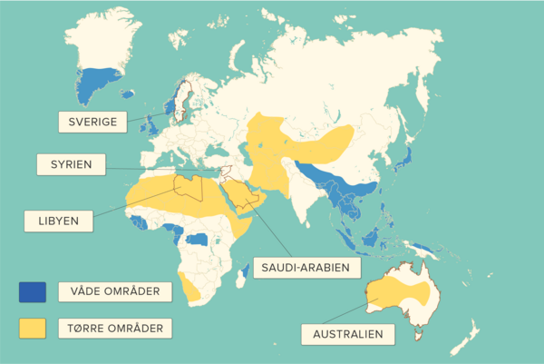 Map of dry wet areas DK Clio AHO